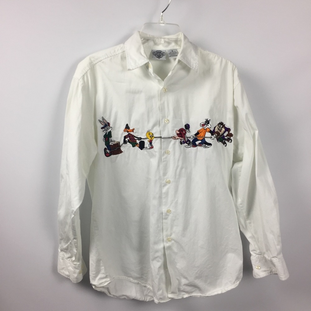 LOONEY TOONS RETRO Button Down R - Picture 1 of 8